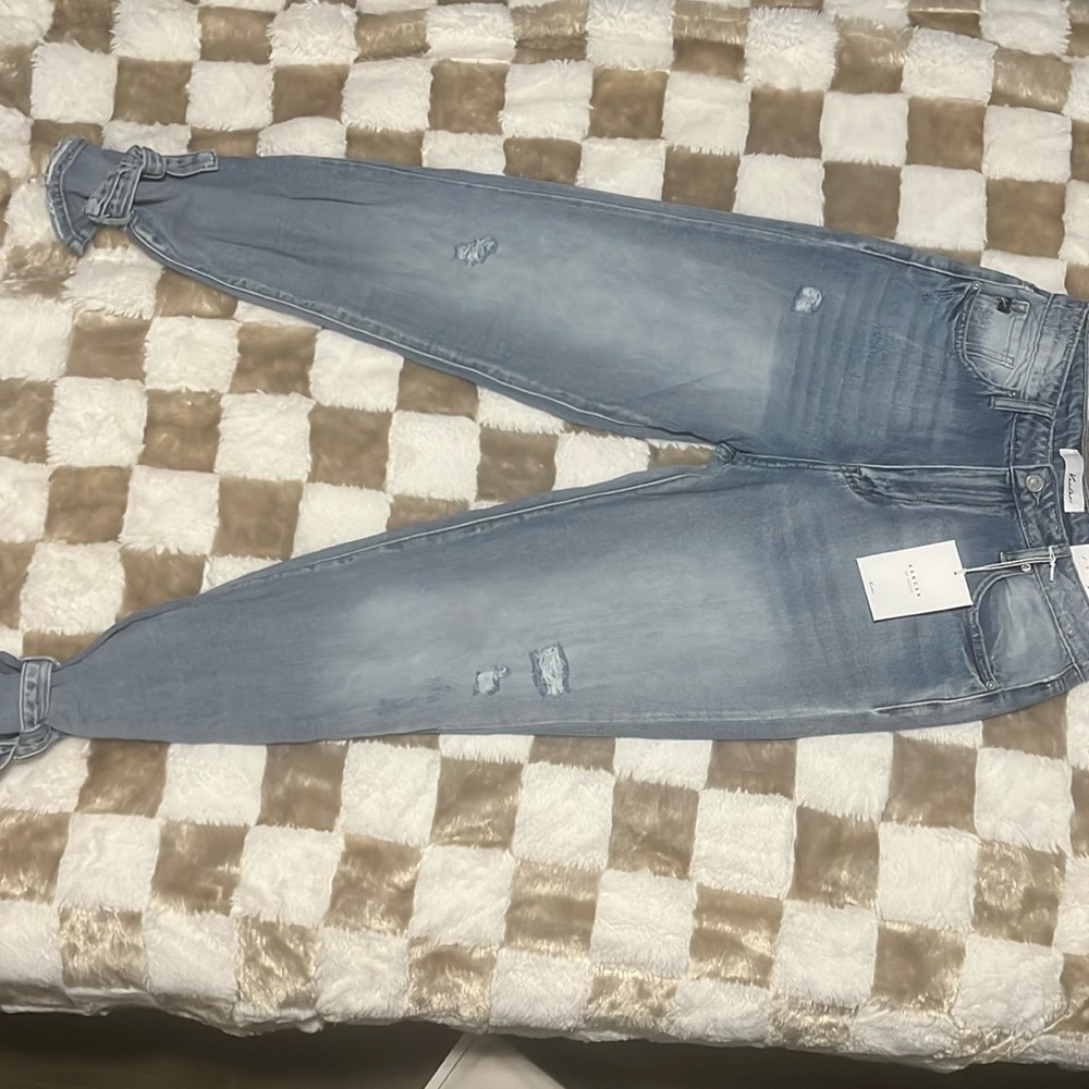 Blaine High Rise Ankle Tie Kancan Jeans (Light) in size 7/27 new with tags